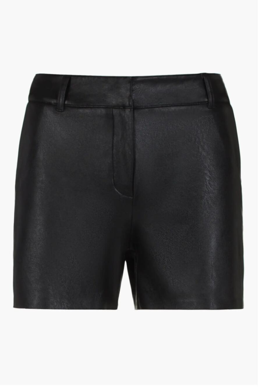 Commando Faux Leather 4" Tailored Shorts Black Large